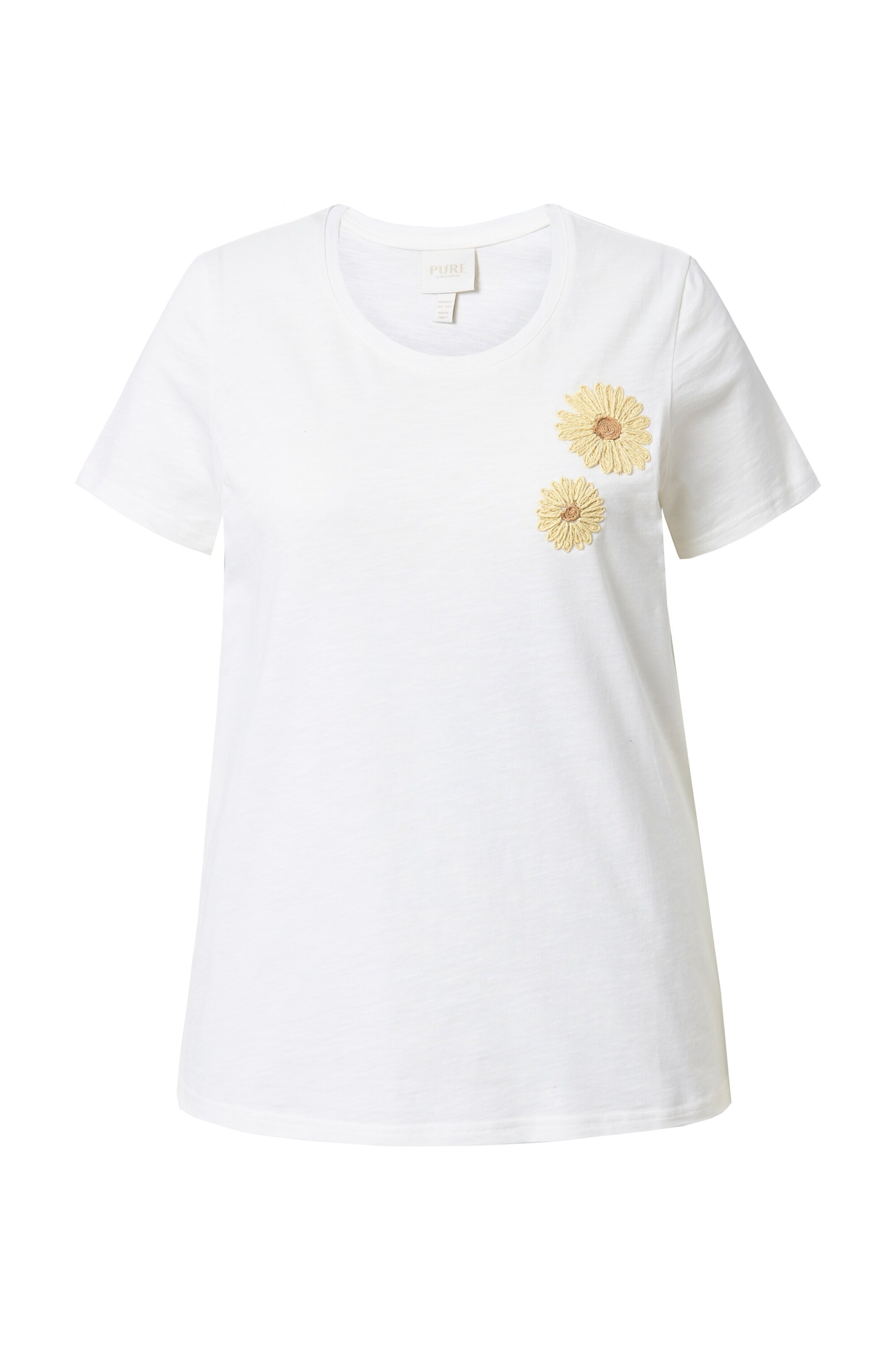 T-shirt Ulla Popken en blanc : devant