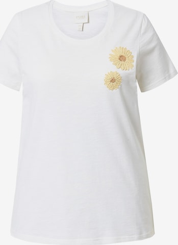 T-shirt Ulla Popken en blanc : devant