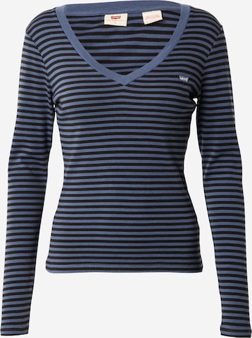 T-shirt 'LS Vneck Baby Tee' LEVI'S ® en bleu : devant