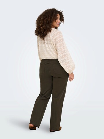 ONLY Carmakoma Wide leg Jeans 'CARWILLY' in Brown