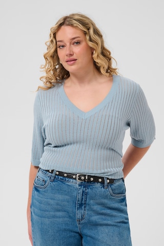 KAFFE CURVE Sweater 'Abeline' in Blue: front