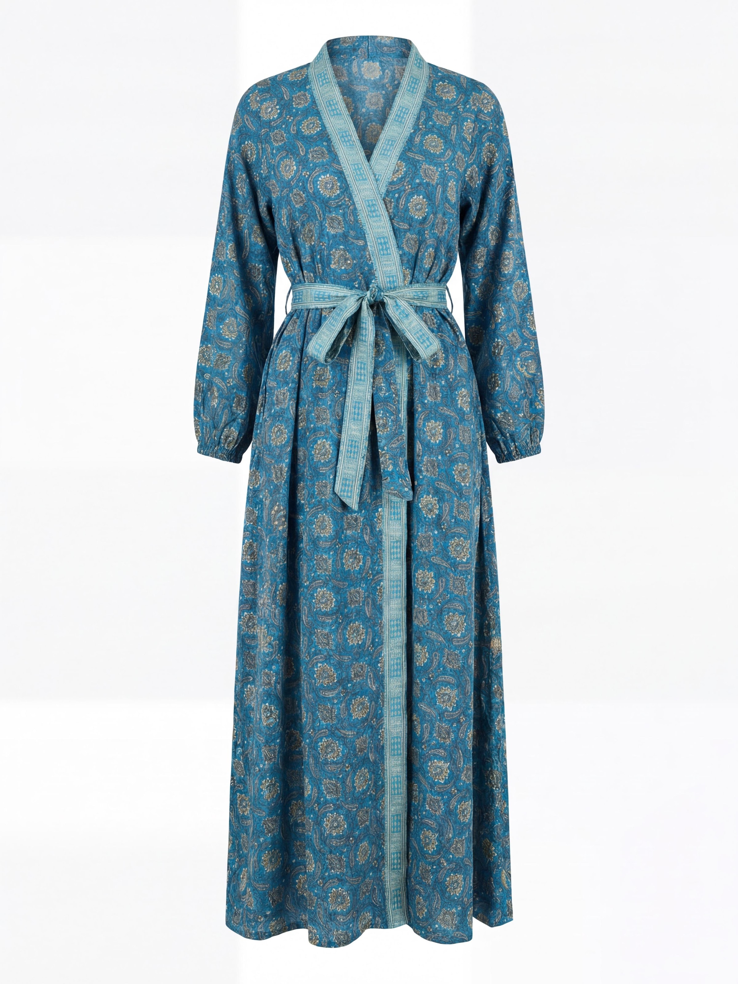 Kimono 'Amara Kimono Dress' di Shop Karey in blu: frontale