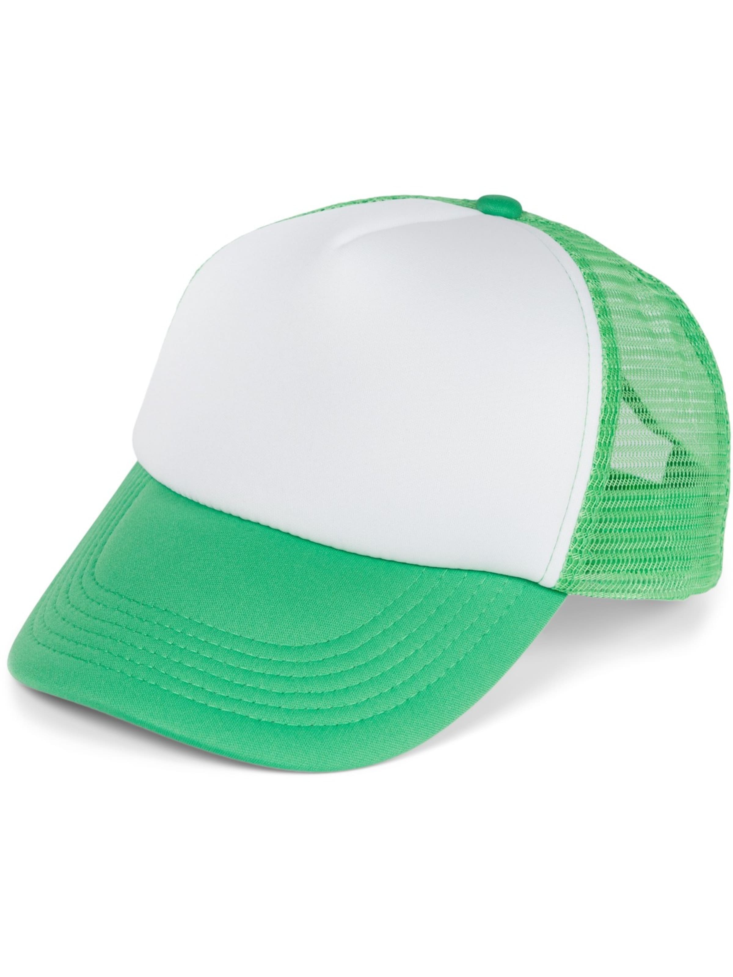 styleBREAKER Cap '5-Panel Mesh Cap'‌‌‌ in Grün: Vorderseite