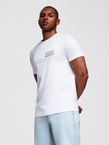 Ombre Shirt in Wit: voorkant