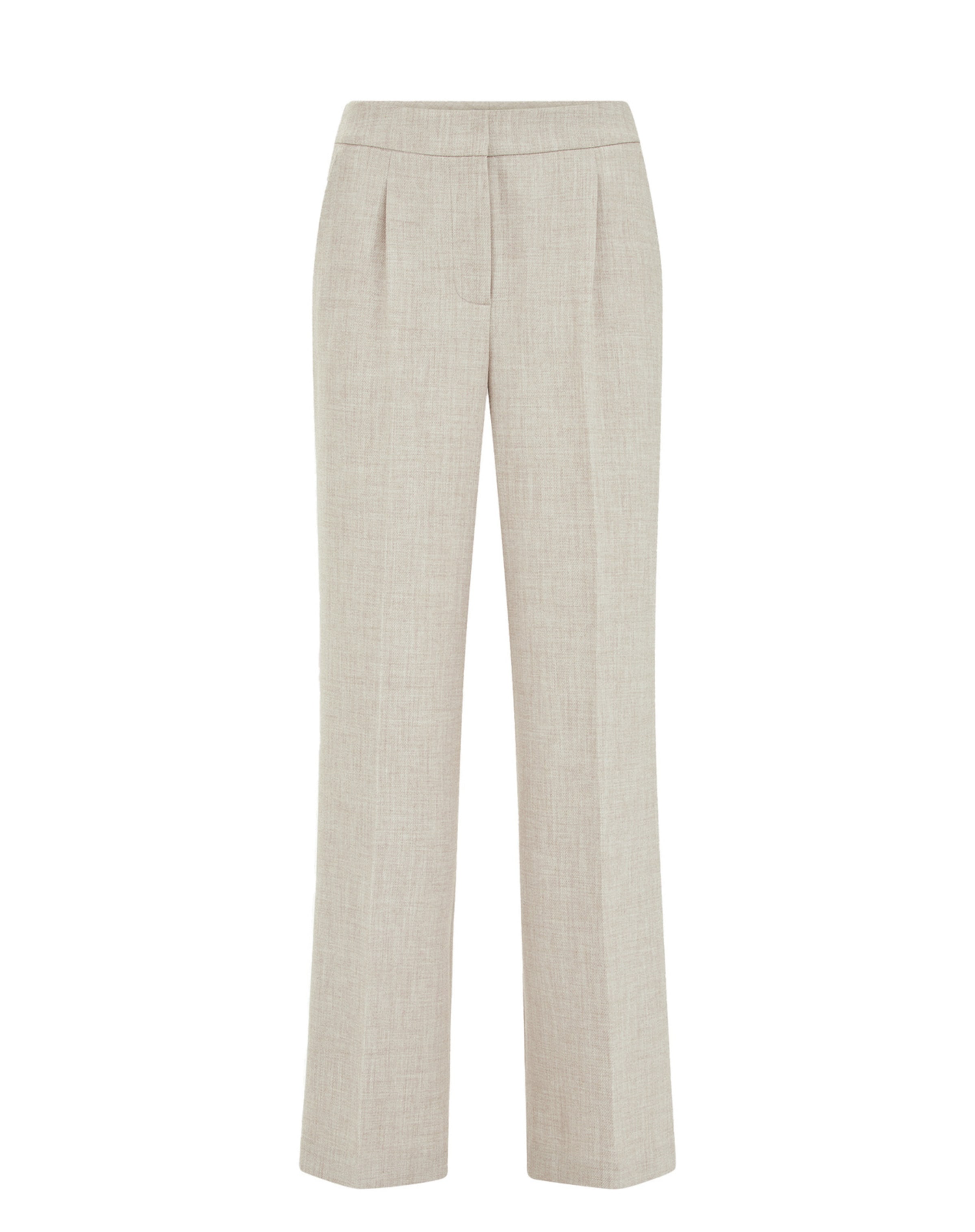 WE Fashion Широкий Плиссированные брюки в Бежевый: спереди