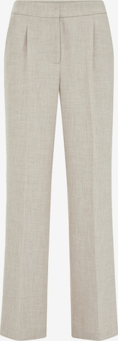 smėlio WE Fashion Plačios klešnės Kelnės su kantu: priekis