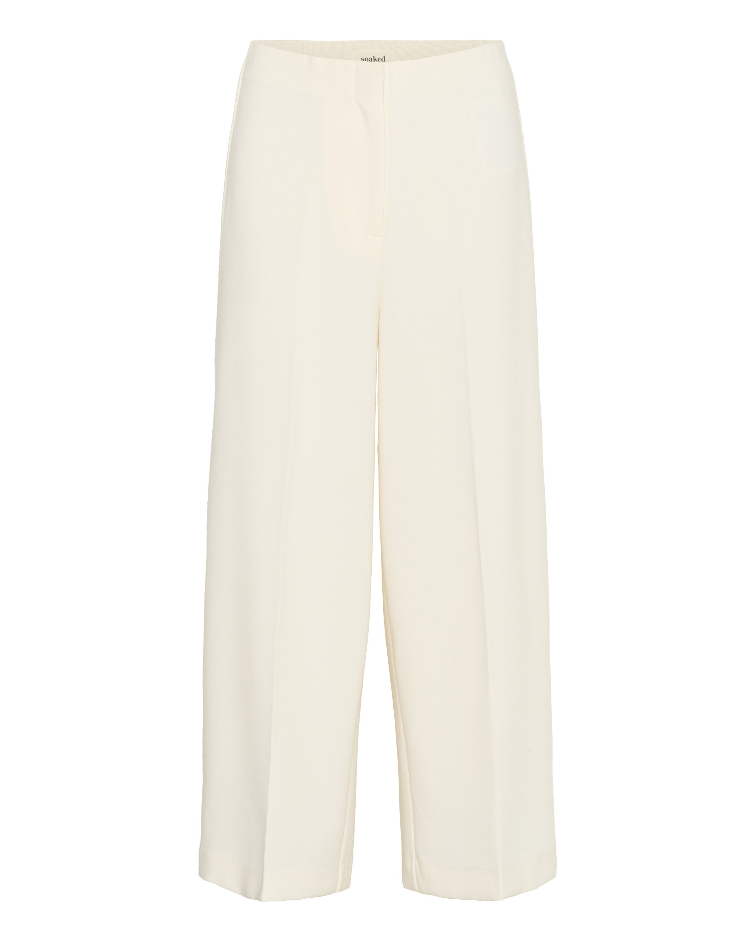 SOAKED IN LUXURY Wide leg Broek 'Corinne' in Wit: voorkant