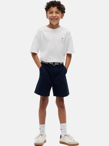 Baggy Pantalon 'BAGGY CHINO BELTED SHORT BERMUDA' Tommy Hilfiger Kids en bleu