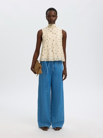 Wide leg Jeans 'SLFTENNA' de la SELECTED pe albastru