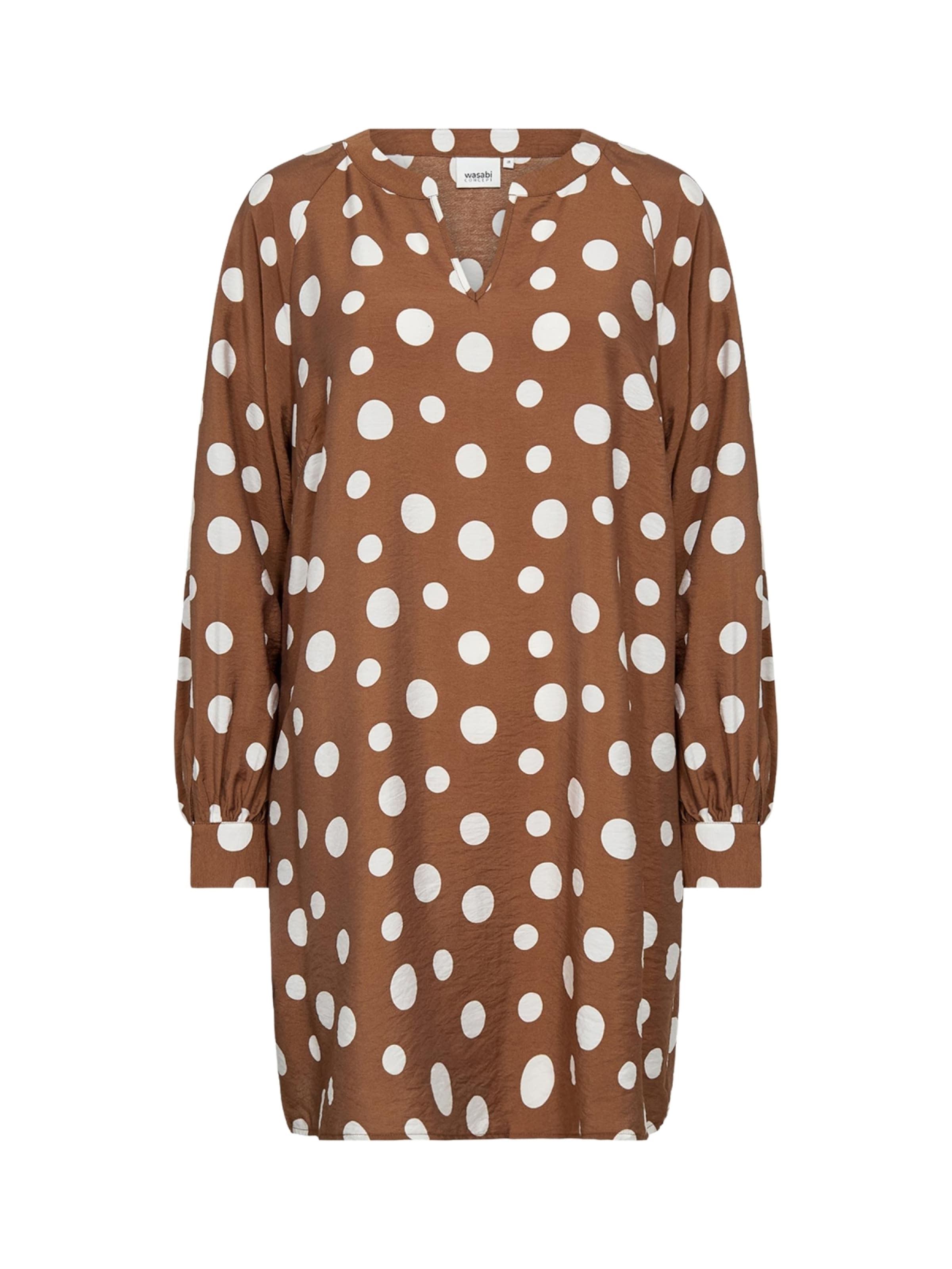 Wasabi Concept Shirt ' WA-CELIA ' in Bruin: voorkant