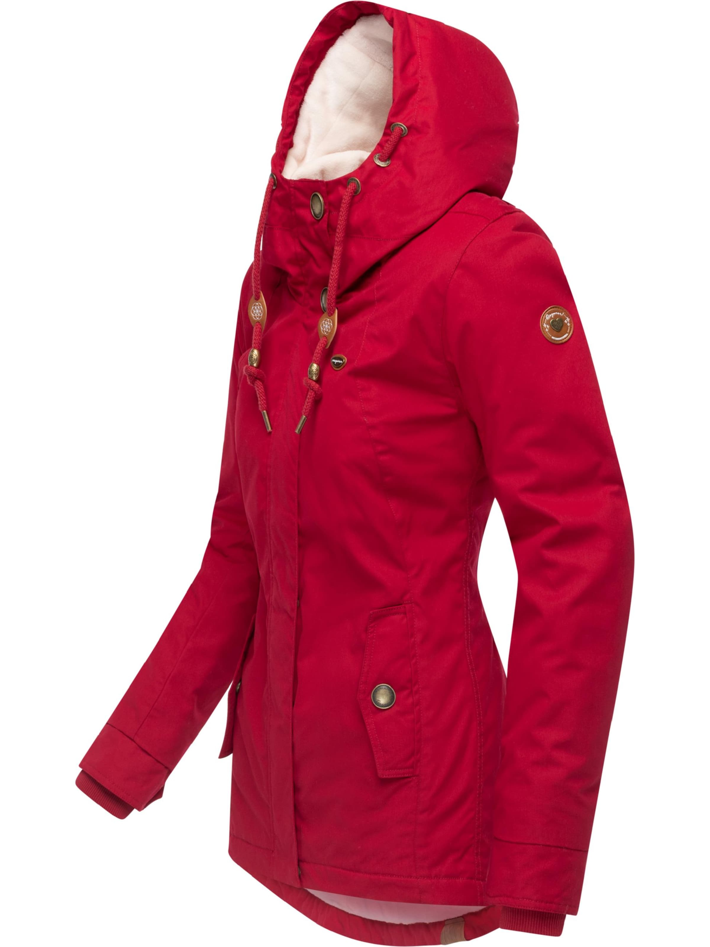 Ragwear Winter jacket 'Monade' in Red