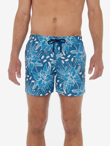 HOM Board Shorts 'Moorea' in Blue: front