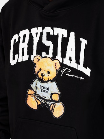Crystal Paris Sweatshirt 'Teddy' in Zwart