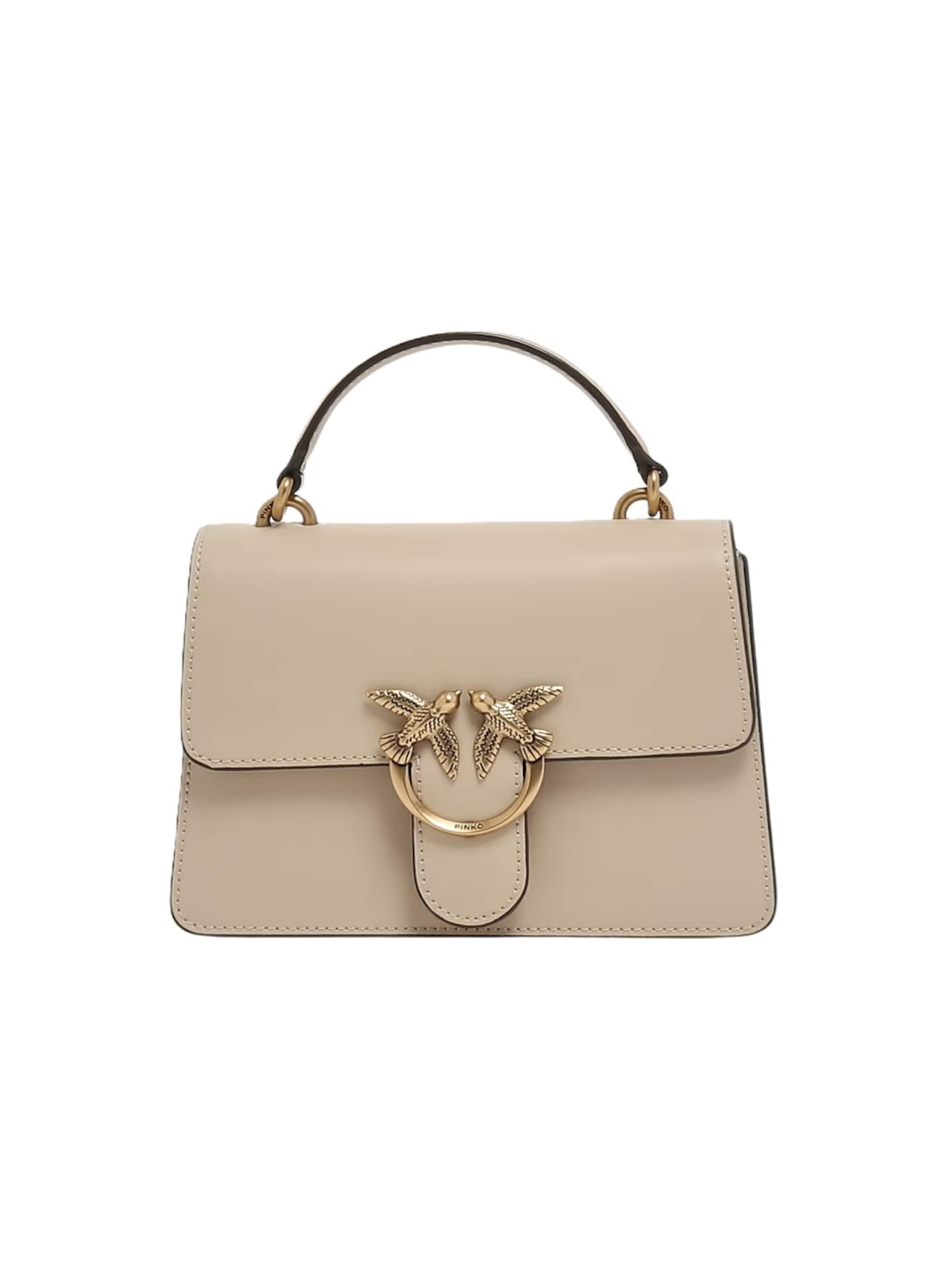 Borsa a spalla 'Love One' di PINKO in beige: frontale