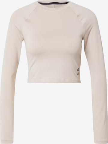 T-shirt fonctionnel 'Studio' On en beige : devant