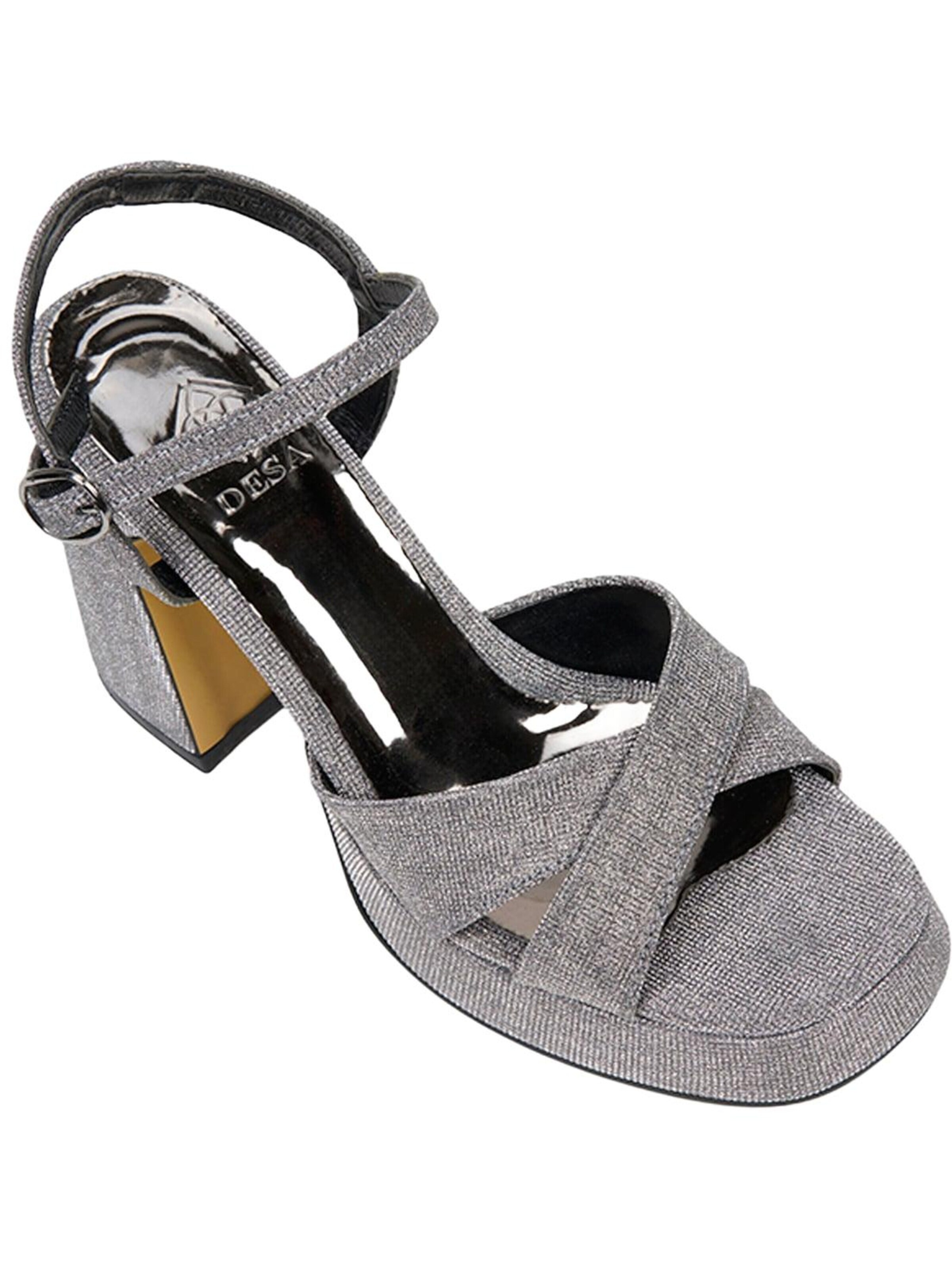 Desa - Sandalias con hebilla 'Slingback-Pumps' en gris: frente