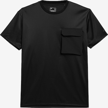 4F - Camiseta funcional en negro: frente