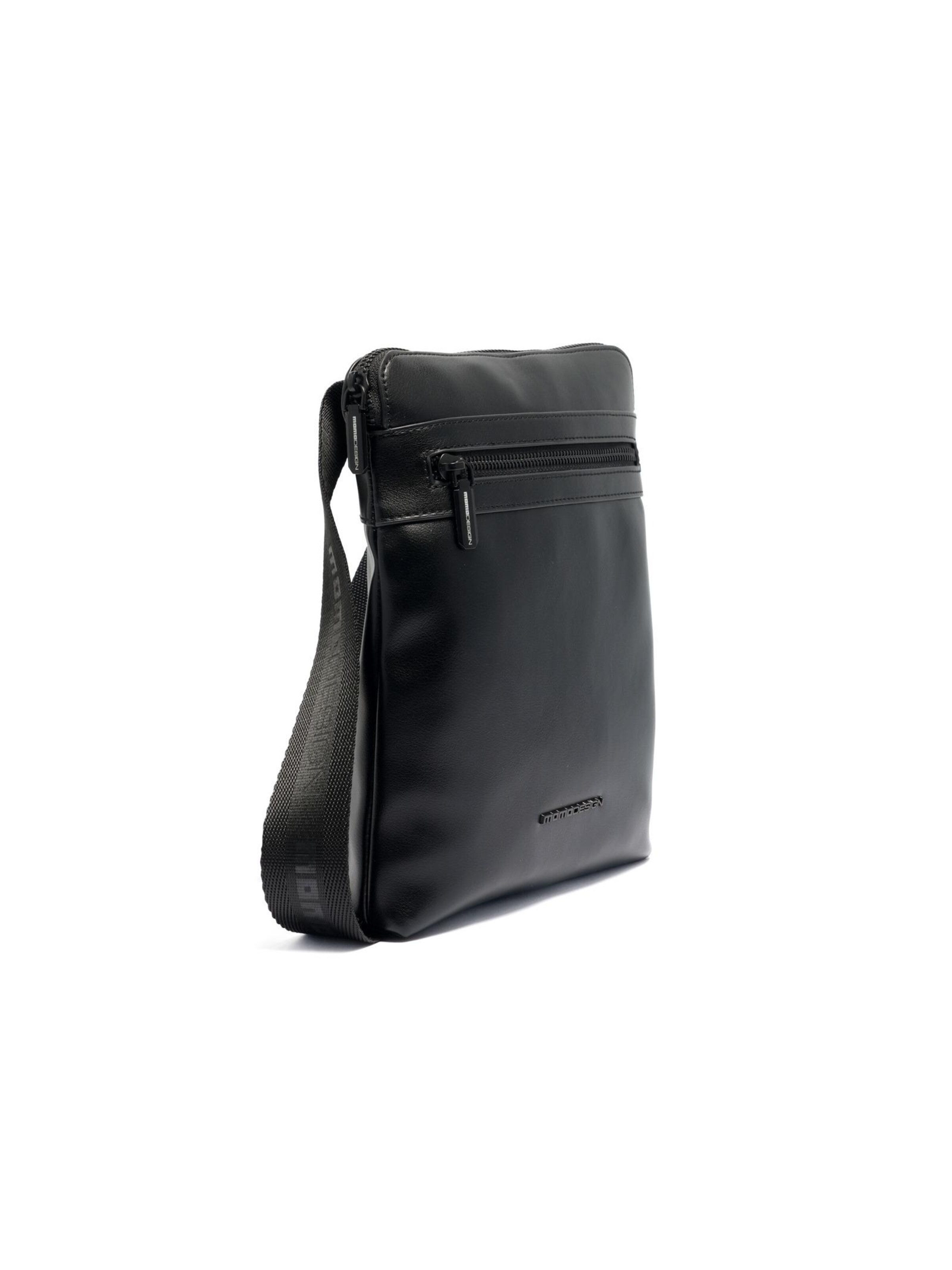 Borsa a tracolla 'Borsa Tracolla Uomo Momo Design Nera Polyurethane con Zip' di Momo Design in nero