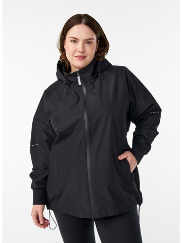 Geacă funcțională de la Active by Zizzi pe negru: față