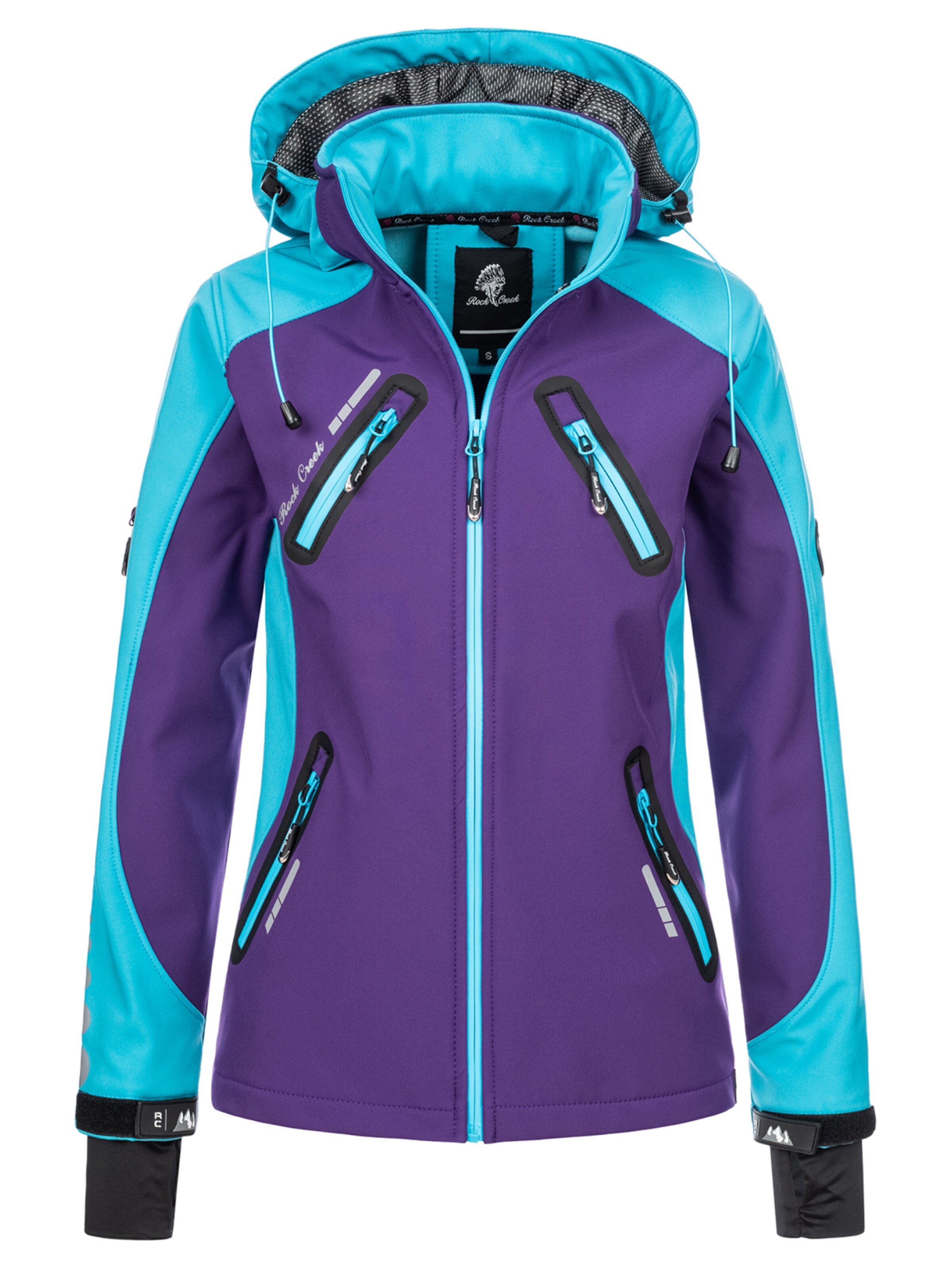 Rock Creek Outdoorjacke in Lila: Vorderseite