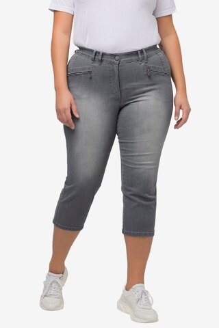Ulla Popken Slim fit Jeans in Grey: front