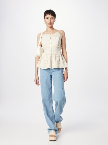 VILA ROUGE EDIT Top 'VIBrea' – béžová