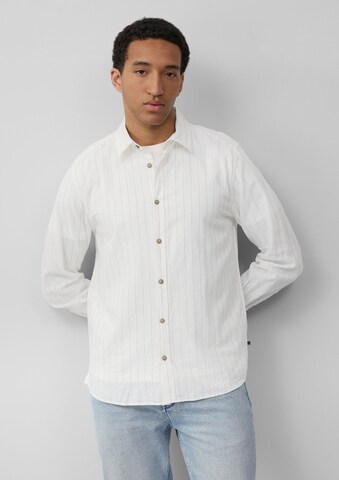 s.Oliver Regular fit Button Up Shirt in White: front