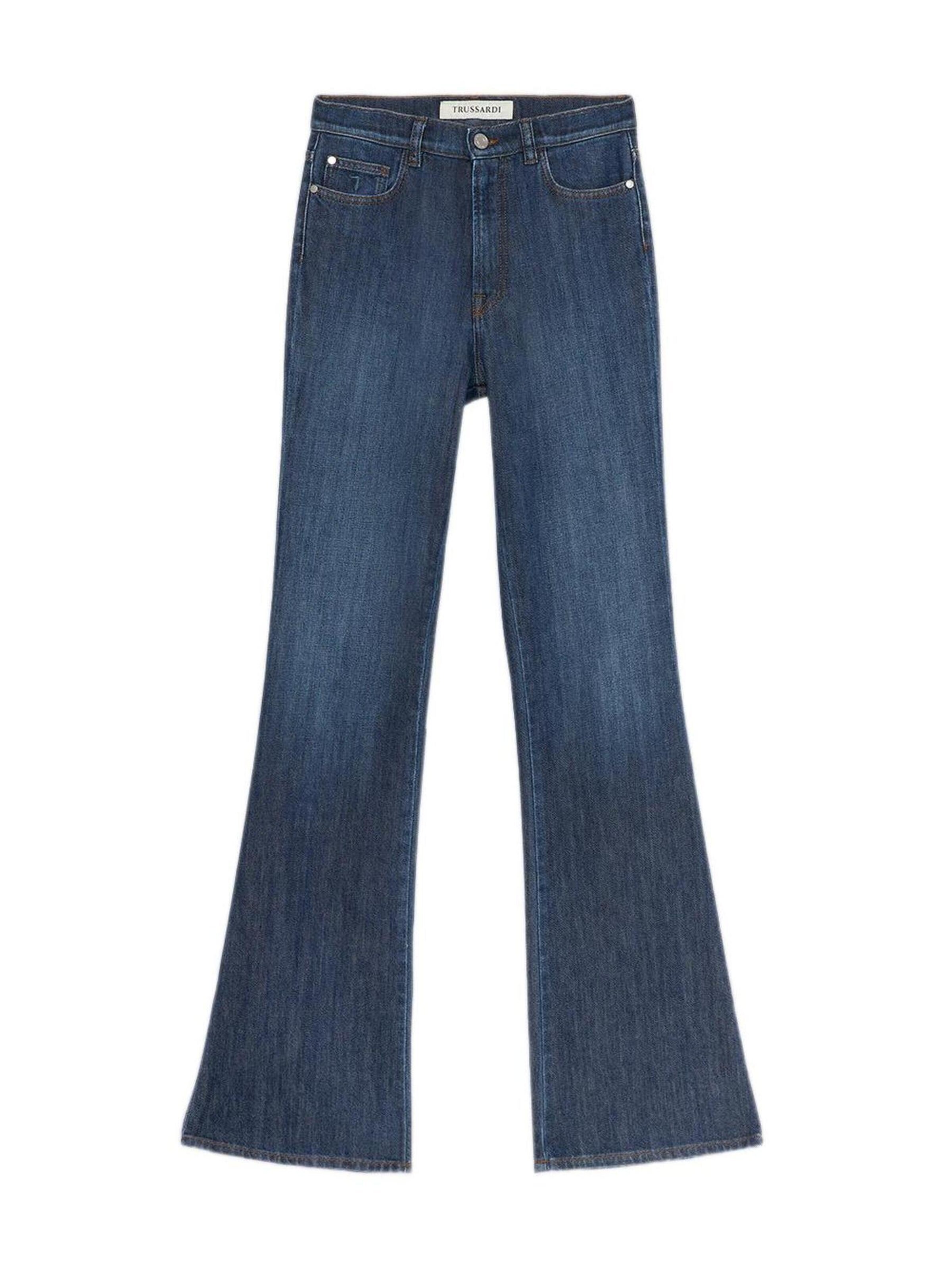 Trussardi Flared Jeans in Blauw: voorkant