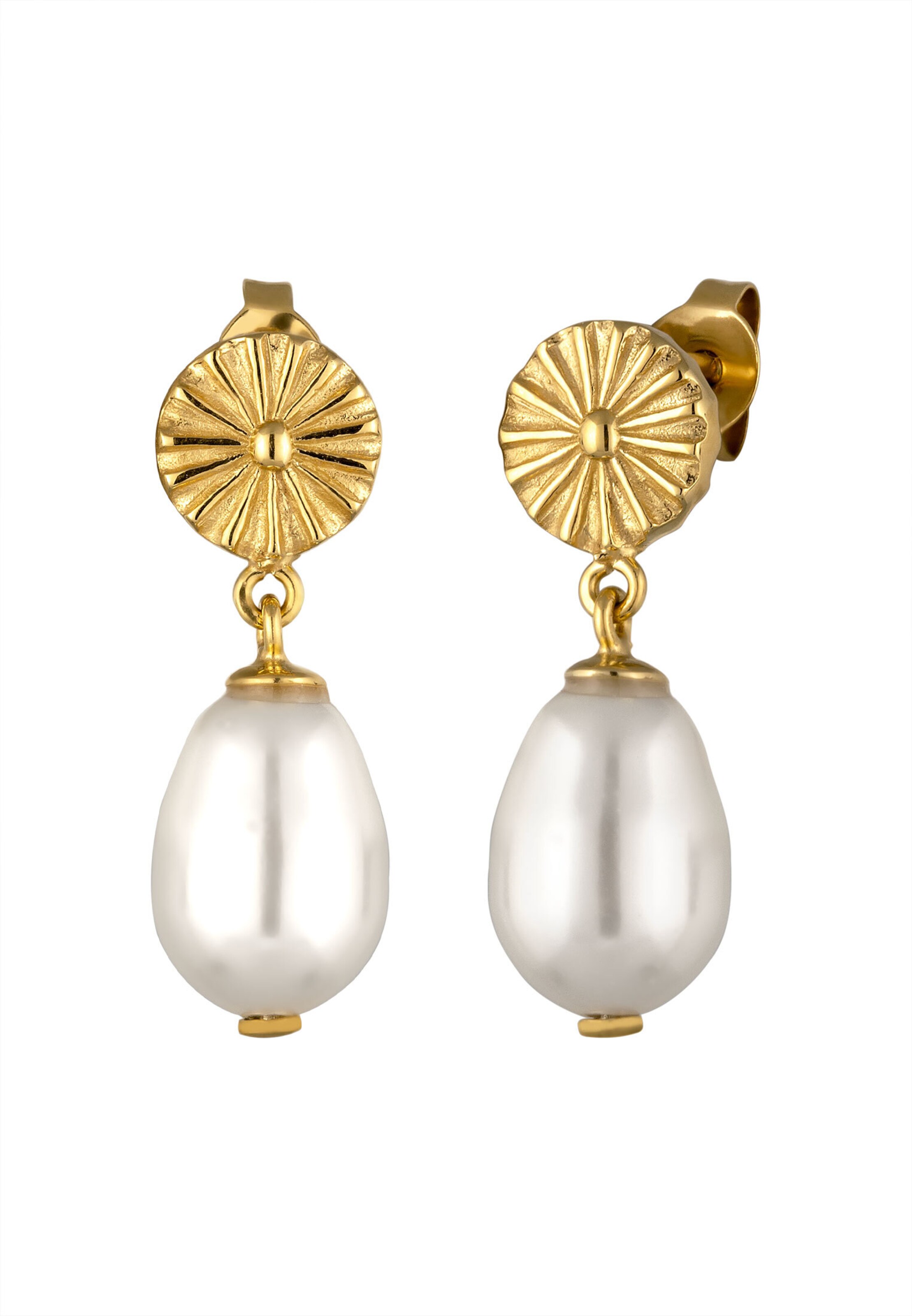 ELLI Earrings in Gold: front