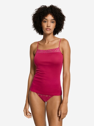 Hanro Top 'Moments' in Rot: Vorderseite