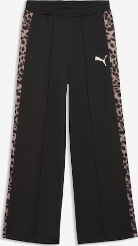 PUMA Workout Pants 'T7 Animal' in Black: front