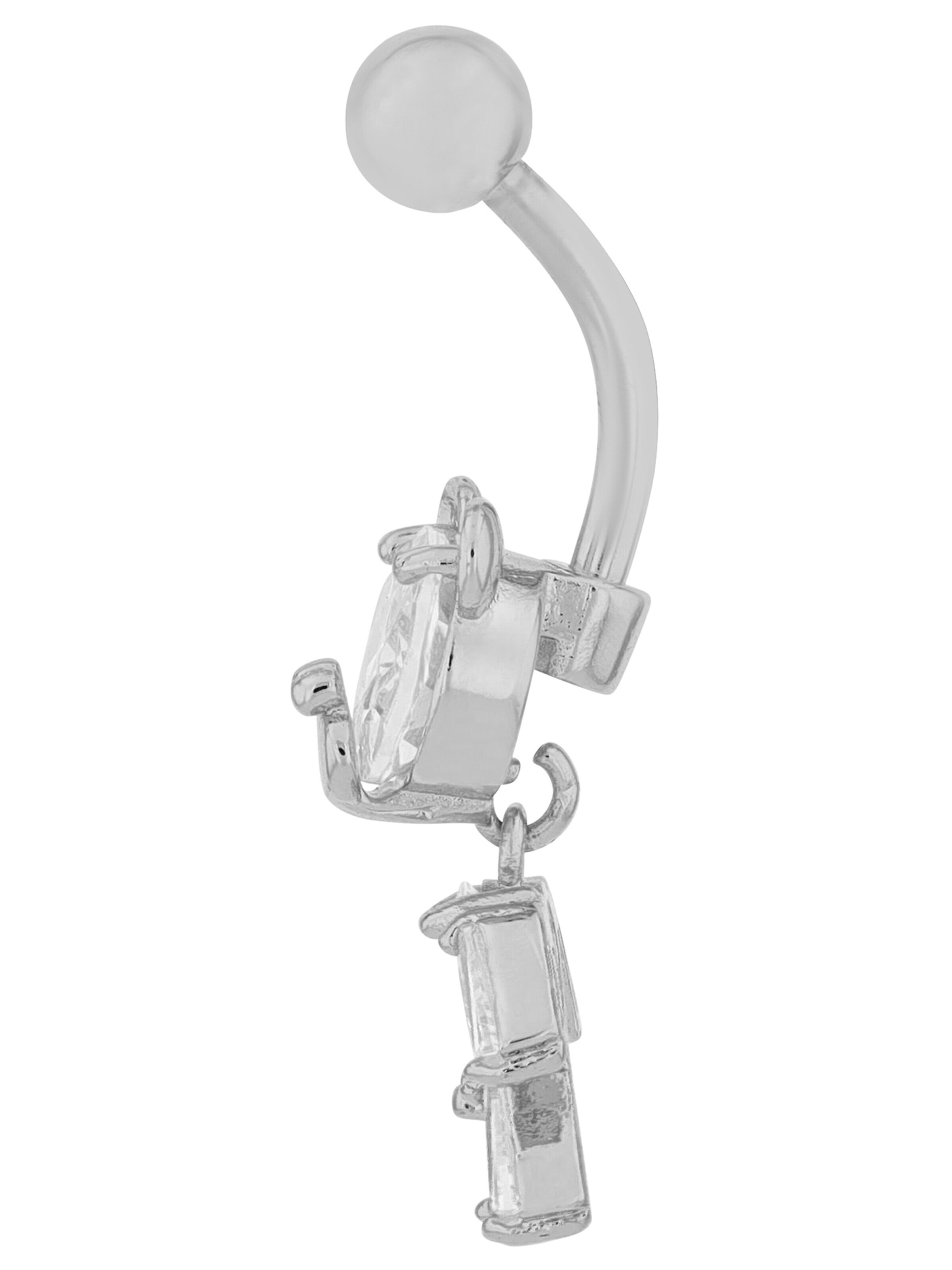 Akzent Piercingschmuck 'Zirkonia'‌‌ in Silber