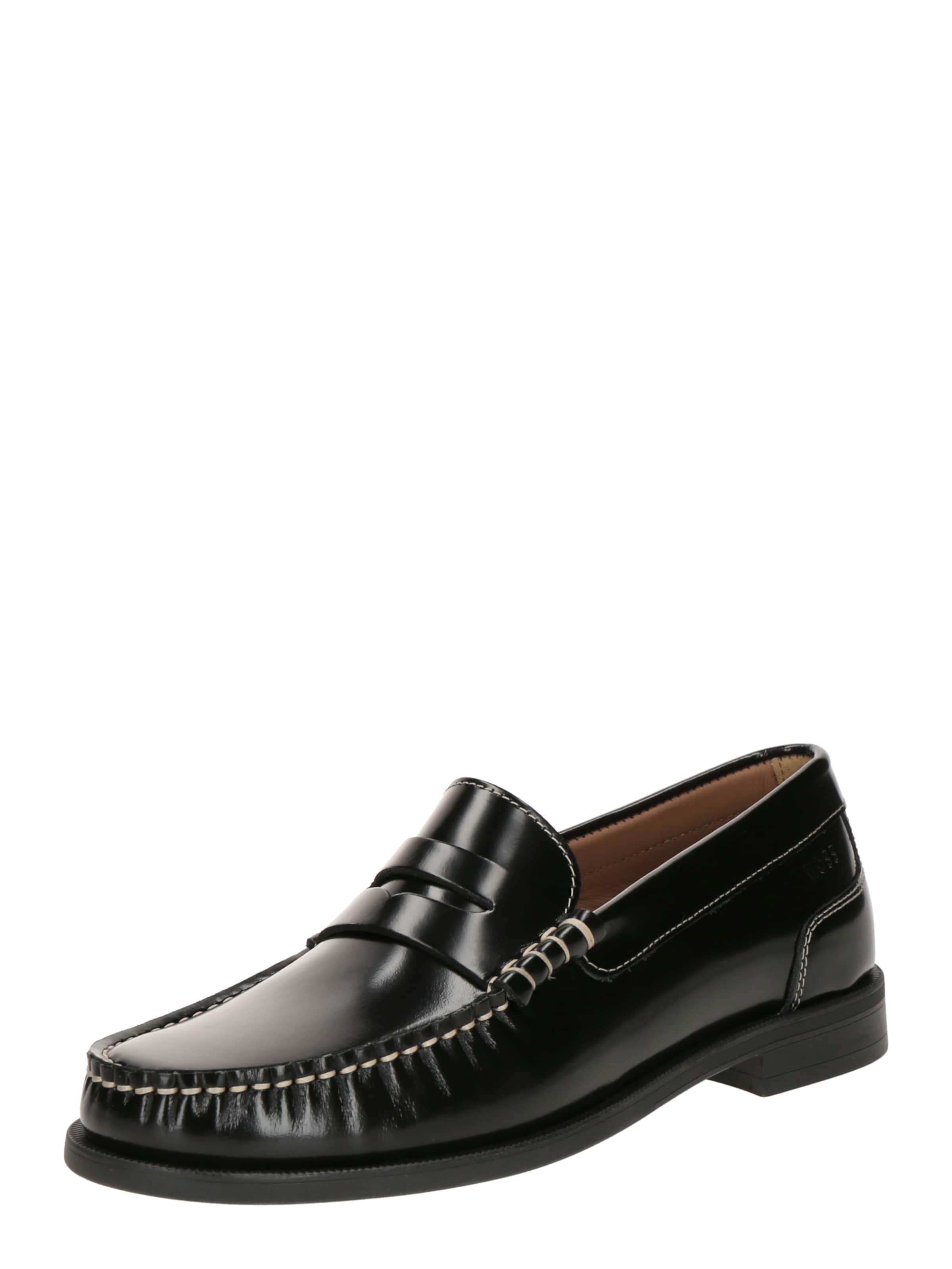 BOSS Moccasins 'Lycia' in Black: front