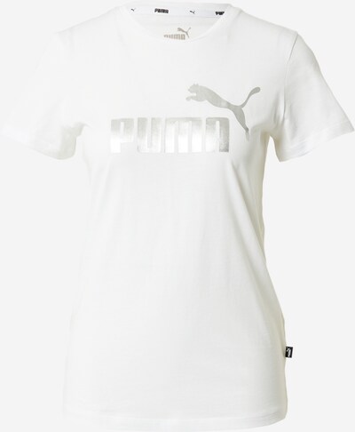 PUMA Sportshirt 'Essentials+' in silber / weiß, Produktansicht