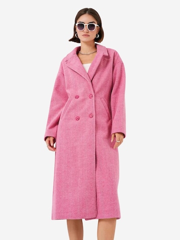 Bigdart - Sobretudo meia-estação em rosa: frente