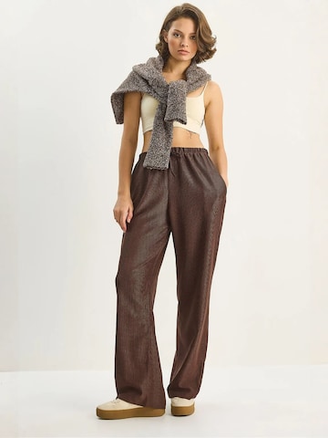 Bianco Lucci Regular Trousers in Brown