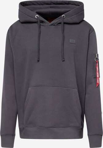 ALPHA INDUSTRIES Sweatshirt in Grijs: voorkant