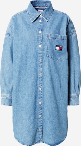 Tommy Jeans - Vestido camisero en azul: frente