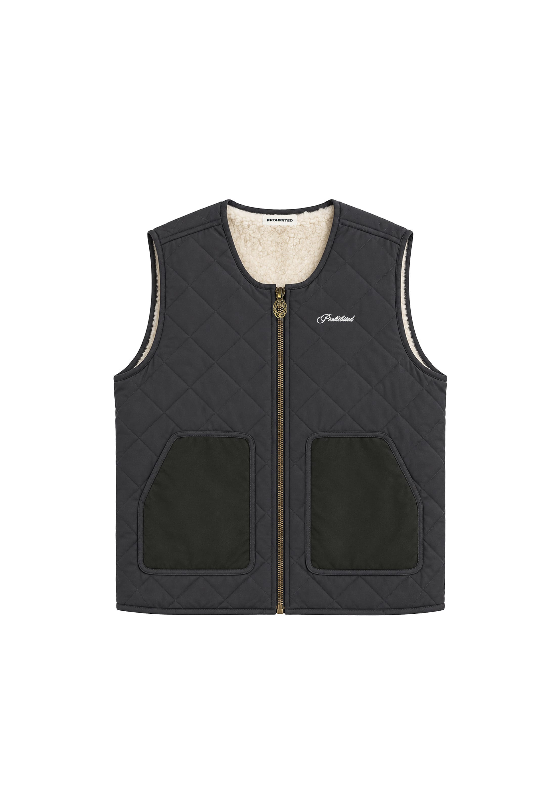 Gilet 'Carving' Prohibited en bleu : devant