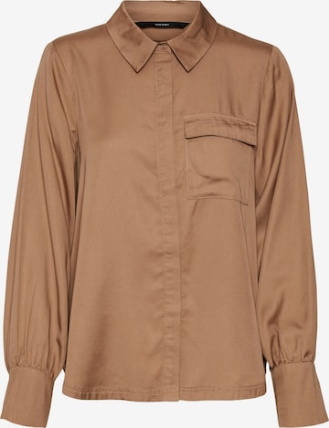 VERO MODA Blus 'TASJA' i brun: framsida