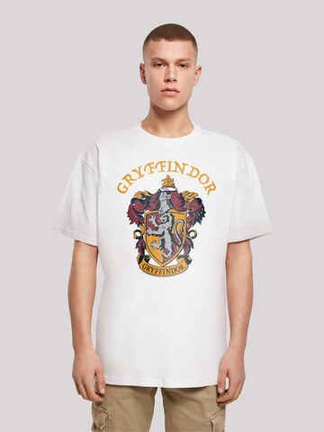 F4NT4STIC Shirt 'Harry Potter Gryffindor Crest' in Wit: voorkant