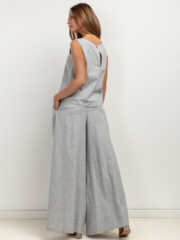 TESSITA Wide Leg Hose in Grau