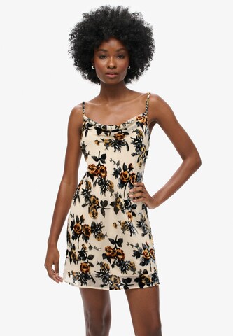 Robe Superdry en beige : devant