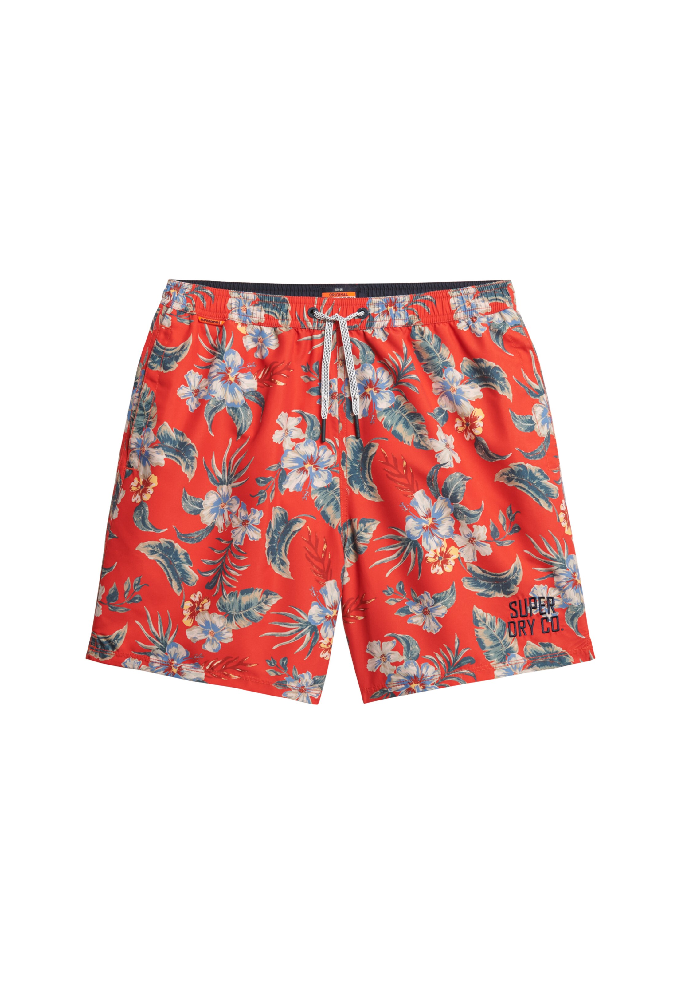Shorts de bain Superdry en rouge : devant