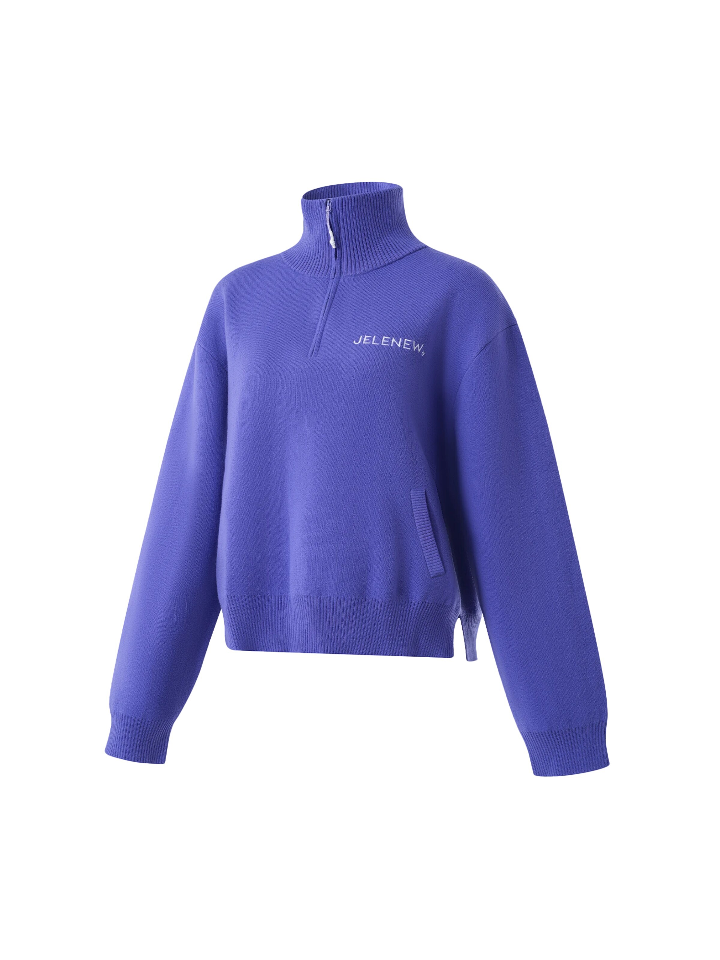 Felpa 'Vintage Knit Half-zip Sweatshirt' di Jelenew in lilla