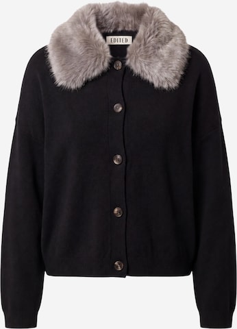 EDITED Strickjacke 'Jonah' in Schwarz: Vorderseite