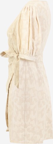 Robe 'OBJKATRIN SHORT DRESS 120 PETIT' OBJECT Petite en beige