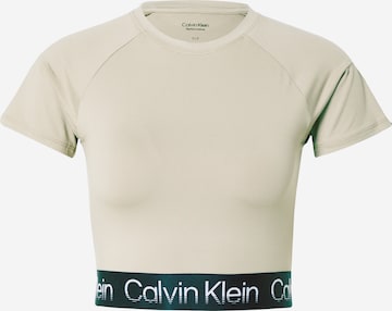 T-shirt Calvin Klein Sport en argent : devant
