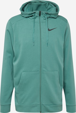 NIKE Sportsweatvest in Groen: voorkant