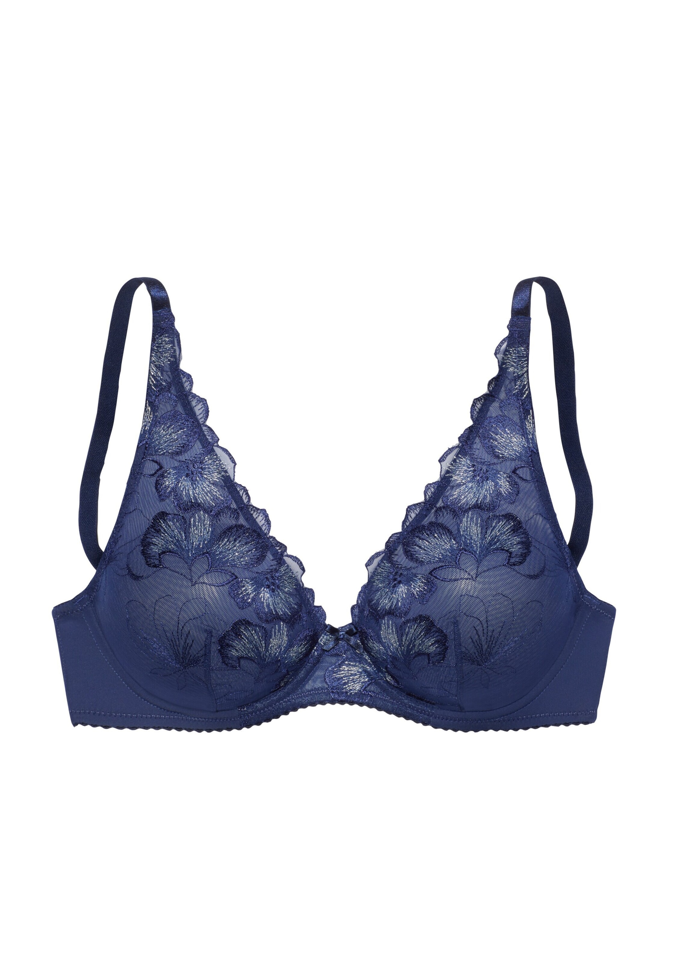 NUANCE Triangle Bra in Blue: front